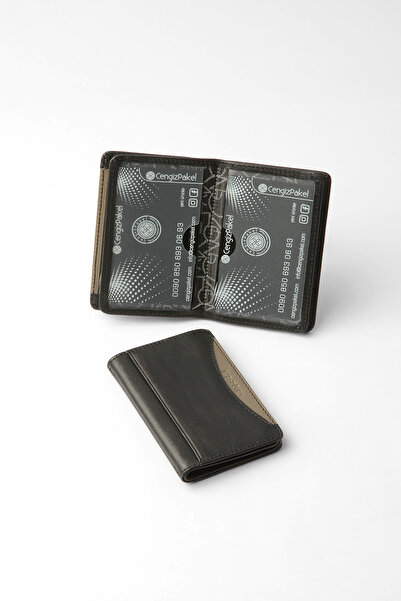 CENGİZ PAKEL Genuine Leather Unisex – Slim Design Multi-Compartment Card Hold...