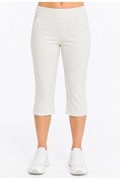 AXXEL Women's Bone Melange 2 Thread Capri Sweatpants-K292