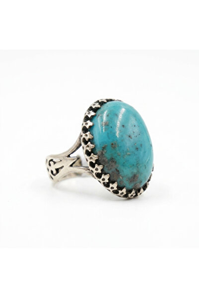 Generic Men's 925 Sterling Silver Nishapur Turquoise Ring 22.5x10.5mm Natural...