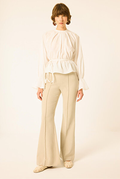 Touché Privé Pleated Skirt with Peplum Bluse
