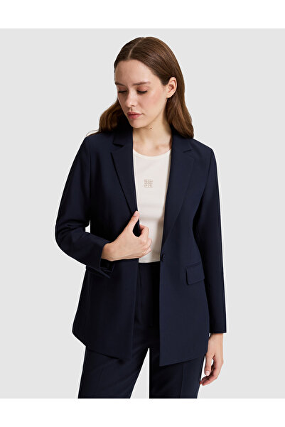 Pierre Cardin Navy Blue Slim Fit Jacket 50319966-Vr033