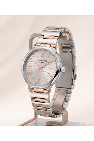 Lee Cooper London Women's Watch 28mm Small Case Patterned Dial Rose Gold Deta...