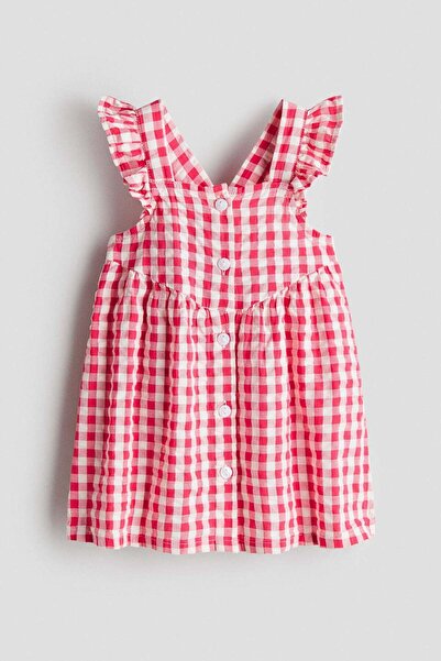 H&M Flounce-trimmed cotton dress
