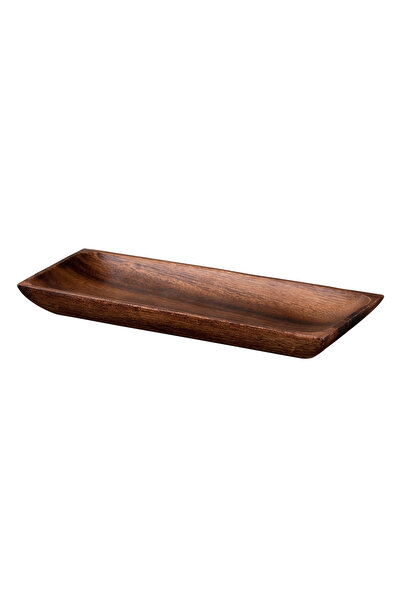Paşabahçe Wooden Acacia Rectangular Serving Plate M, Serving Plate, 1 Piece