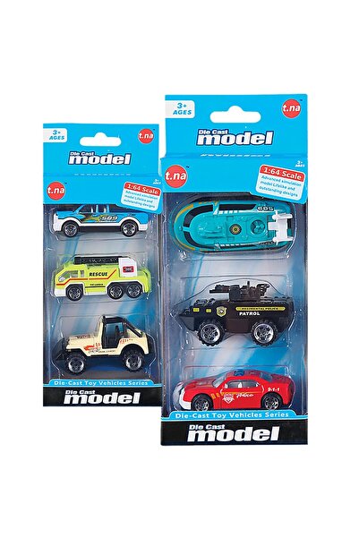 ToyMarkt Σετ 3 τεμαχίων Μεταλλικά Οχήματα με Ελεύθερους Τροχούς 21x9εκ. 913103