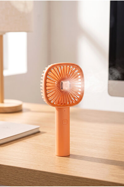 Mini El Fanı- Taşınabilir Ferahlatıcı Masaüstü Standlı USB Şarj Edilebilen El Vantilatörrü - Makyaj ve Ofis Tipi Kirpik Kurutucu 7*15cm