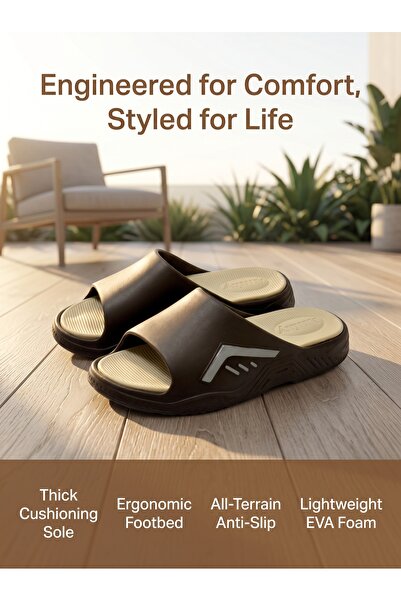 GlobalOne Mart Luxury Shower Slippers for Men - Quick Drying - Unique Non Sli...