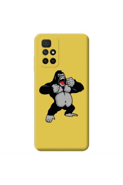Other Xiaomi Redmi 10 2022 Angry Gorilla2 Yellow Colored Silicone TPU Θήκη