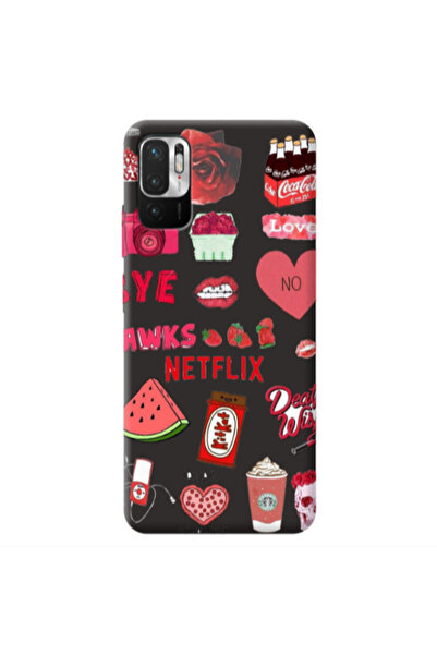 Other Xiaomi Redmi Note 10 Pro 5G pizza is my valentine Black Colored Silicon...
