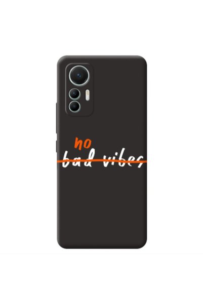 Other Xiaomi Mi 12 Lite No bad vibes 2 Black Colored Silicone TPU Θήκη
