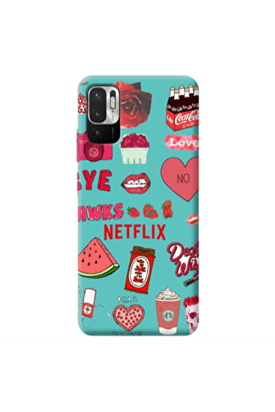 Other Xiaomi Redmi Note 10 Pro 5G pizza is my valentine Turquoise Colored Sil...