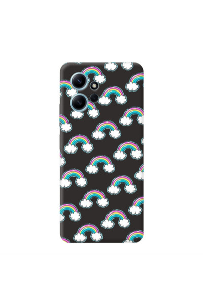 Other Xiaomi Redmi Note 12 4G Cute rainbows Black Colored Silicone TPU Θήκη