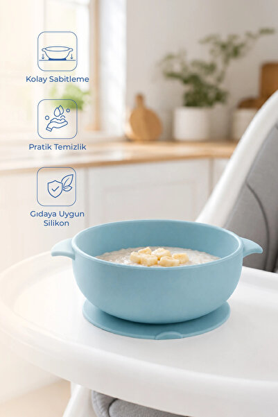Babyjem Silicone Vacuum Bowl Mint