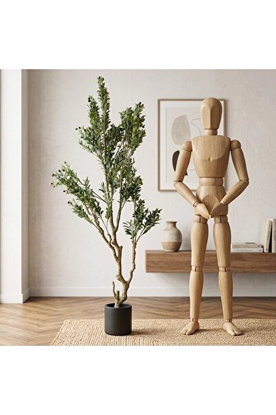 Al Hadaya Mall Artificial Olive Tree with Elegant Design and Plastic Base _ B...