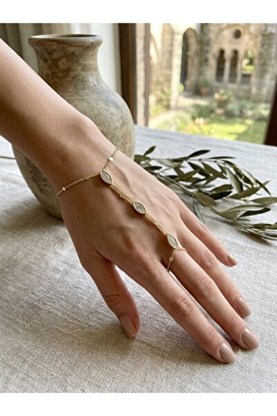 GİS JEWELRY Three Drop Şahmeran Stainless Steel Gold