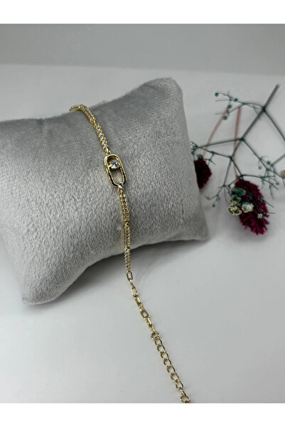 Inure Jewelry أساور زركون نحاسية مرصعة بحجر الزركون 17+3 سم - Kbl0336