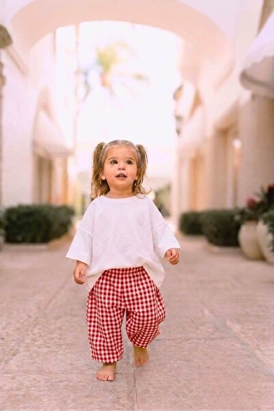elibaby Unisex 100% Cotton Poplin Fabric Baggy Trousers