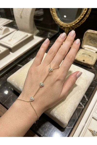 GİS JEWELRY Zircon Stone Steel Heart Shahmeran