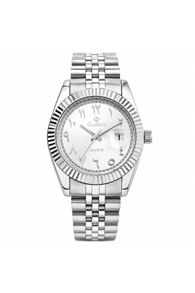 Clasico Royale Men's Luxury Watch – Arabic Numeral Dial, Fluted Bezel, Date D...