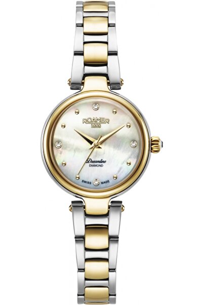 Roamer Ceas de damă 967847 47 20 50 — clasic auriu cu diamante.