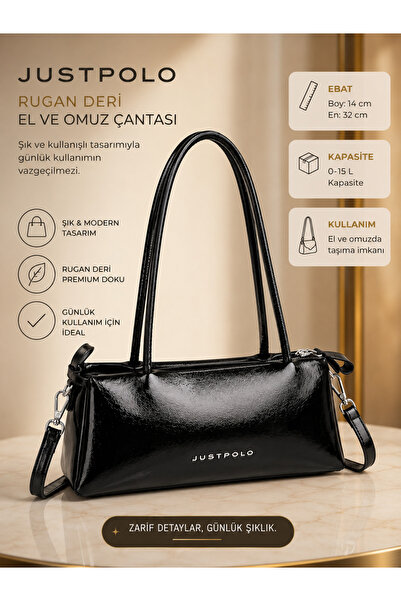 Just Polo Original Women's New Season Bow Detailed Large Size Soft Leather Lu...