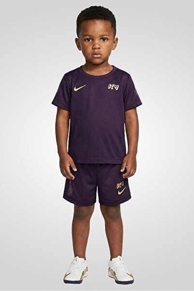Nike Toddlers Boy 2 Pieces Brand Logo Academy 25 T-Shirt With Shorts Set, Purple