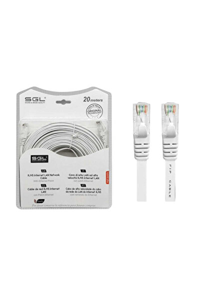 sgl Καλώδιο δικτύου Ethernet - Πλακέ - A8P8C - 20m - 096452