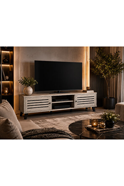 Crestj 160X30X50 cm Modern Wooden Tv Cabinet, Practical Design with Storage D...