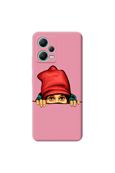 Other Xiaomi Redmi Note 12 Pro 5G Hidden Girl Pink Colored Silicone TPU Θήκη