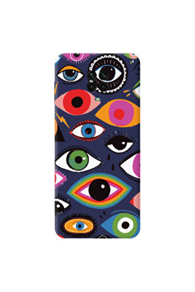 Other Xiaomi Redmi Note 9 Pro Colorful eyes Dark blue Colored Silicone TPU Θήκη