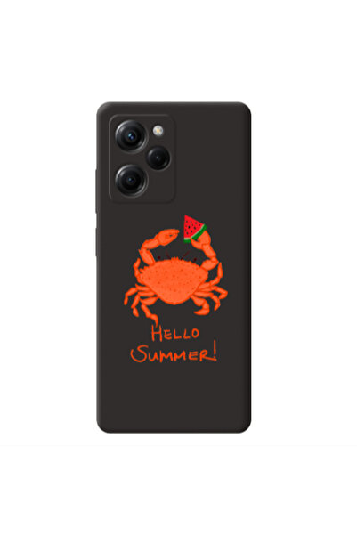 Other Xiaomi Poco X5 Pro Hello Summer! Black Colored Silicone TPU Θήκη