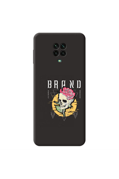 Other Xiaomi Redmi Note 9 Pro Skull Roses Black Colored Silicone TPU Θήκη