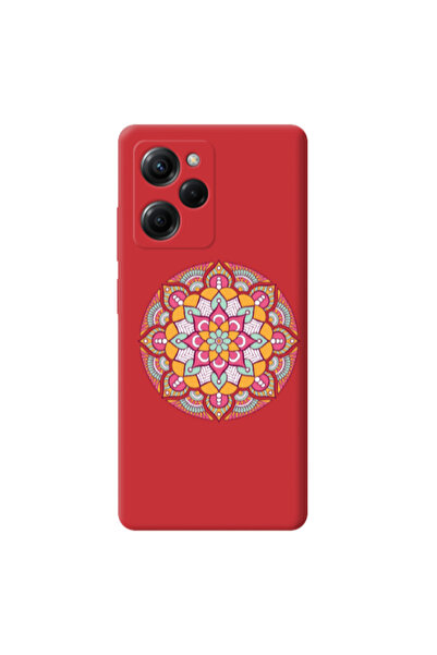 Other Xiaomi Poco X5 Pro Mandala D103 Red Colored Silicone TPU Θήκη