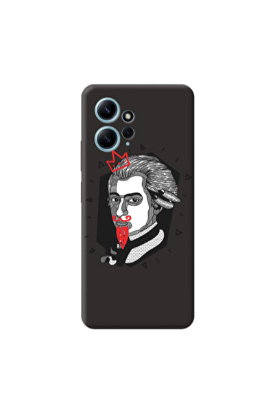 Other Xiaomi Redmi Note 12 4G Bearded Black Colored Silicone TPU Θήκη
