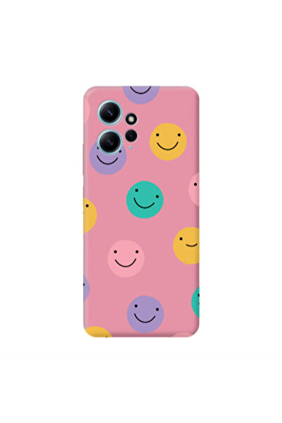 Other Xiaomi Redmi Note 12 4G Colorful smiles Pink Colored Silicone TPU Θήκη