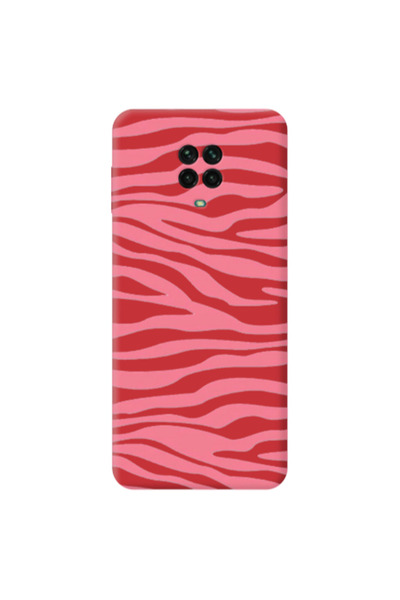 Other Xiaomi Redmi Note 9 Pro Pink Zebra Red Colored Silicone TPU Θήκη