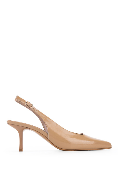Tamer Tanca Women's Genuine Leather Beige Heeled Shoes
