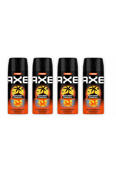 Axe Spray Erkek Deodorant Sunset Fresh 150 ml AVANTAJLI 4 SET