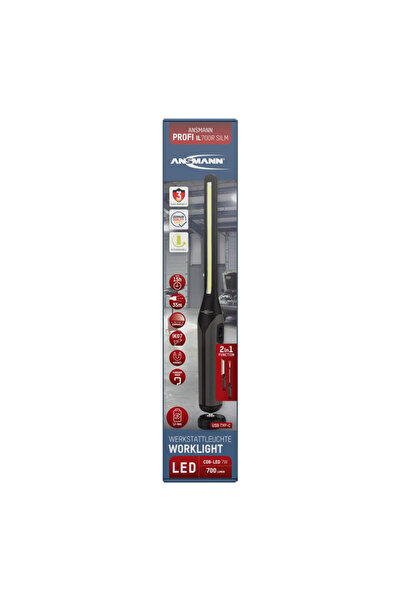 ANSMANN Lampa de lucru IL700R, 700 lumeni, acumulator, antracit, 15 ore auton...
