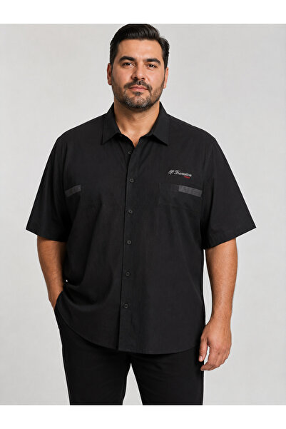 ANNEX Large Size Cotton Short Sleeve Men's Shirt