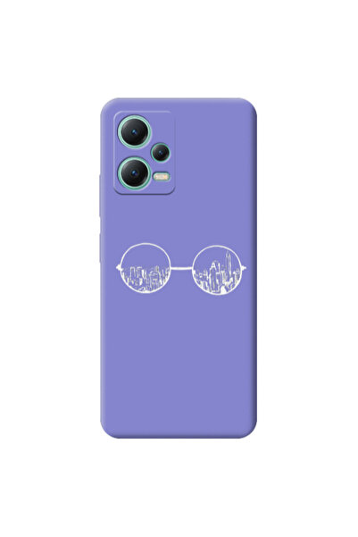 Other Xiaomi Redmi Note 12 Pro 5G Sunglasses Purple Colored Silicone TPU Θήκη