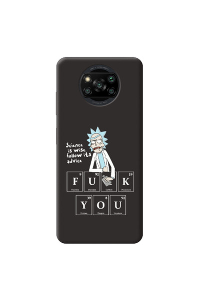 Other Xiaomi Poco X3 /X3 Pro Rick Scince is wise Black Colored Silicone TPU Θήκη