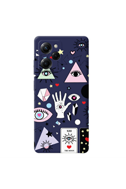 Other Xiaomi Poco X5 Pro Pyramid eyes Dark blue Colored Silicone TPU Θήκη
