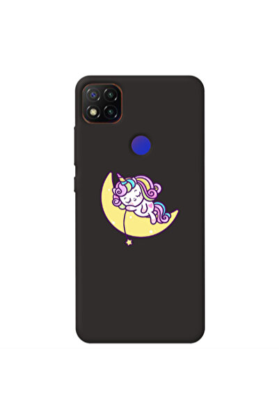 Other Xiaomi Redmi 9c Sleeping horse Black Colored Silicone TPU Θήκη