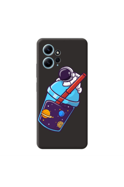Other Xiaomi Redmi Note 12 4G Longing in space Black Colored Silicone TPU Θήκη
