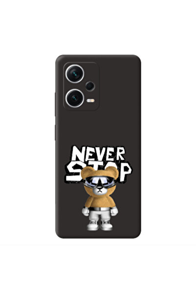Other Xiaomi Poco X5 Never stop Black Colored Silicone TPU Θήκη