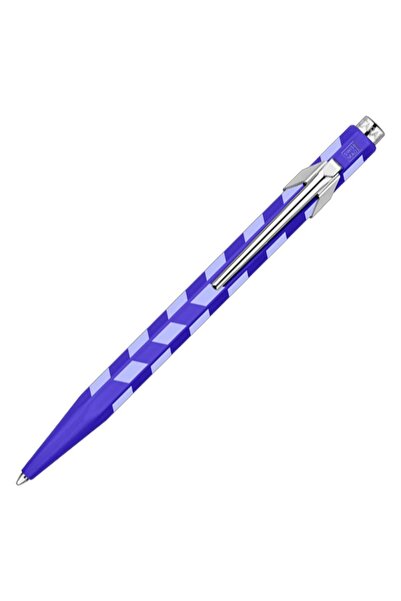 Caran d'Ache 849 مجموعة موزاييك قلم حبر جاف أزرق ملكي 849-302