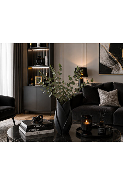 MİR STORE Dekoratif Modern Burgu Vazo | Minimalist Salon, Masa ve Ev Dekoru