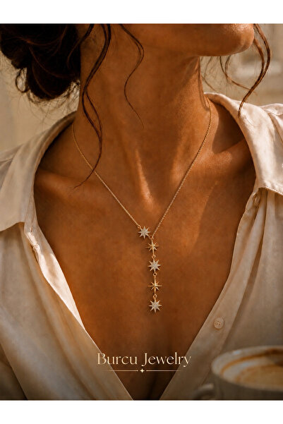 BURCU JEWELRY Yıldız Şelale Kolye