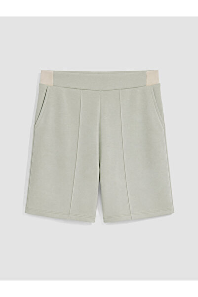 LC Waikiki Peak New Season Green Elastic Waist Soft Touch Women's Shorts